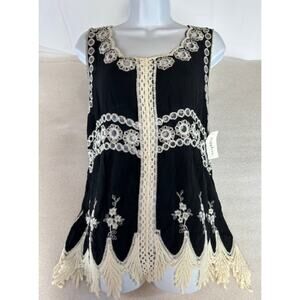 New. Sapphire Boho Lace Ladies Oversized Top. Detailed Lace.‎ Holiday Size Small